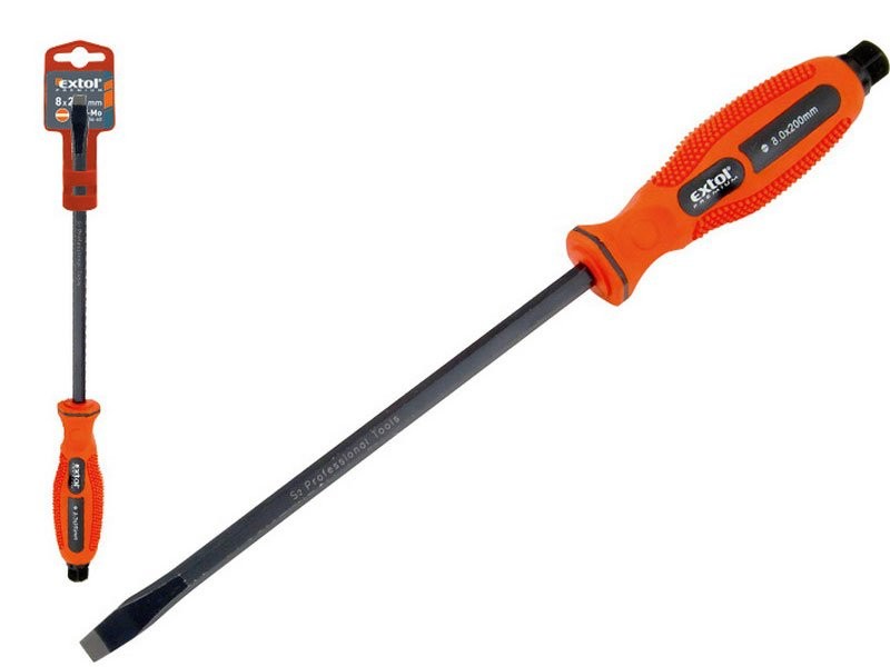 EXTOL PREMIUM šroubovák úderový plochý, (-) 9,5x250mm, HRC 56-60, CrMoV 8819122 EXTOL PREMIUM šroubovák úderový plochý, (-) 9,5x250mm, HRC 56-60, CrMoV 8819122