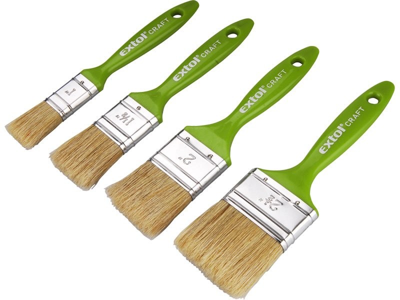 EXTOL CRAFT štětce ploché, sada 4ks 91510