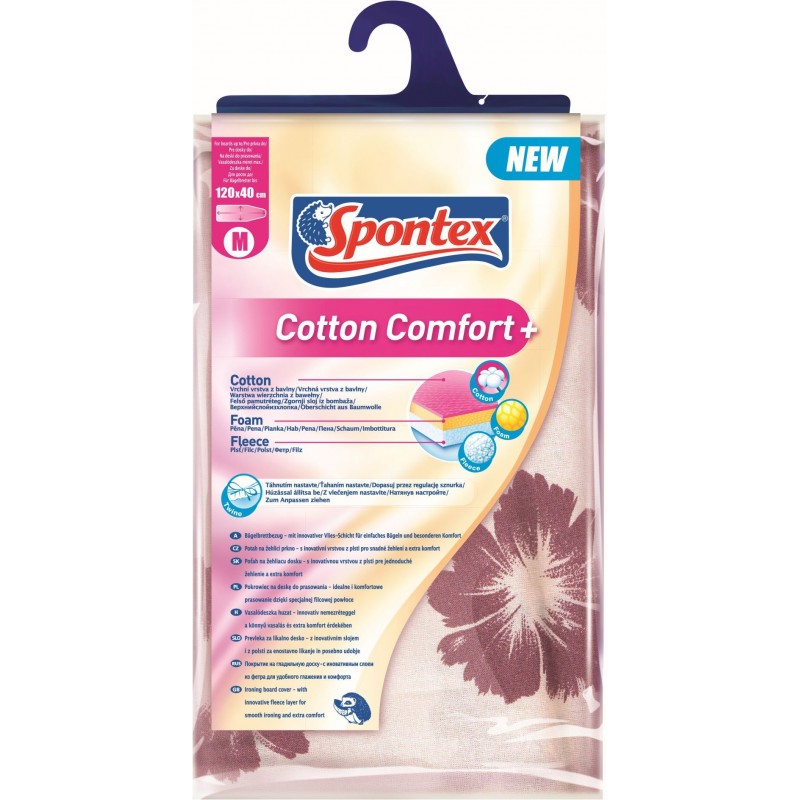 SPONTEX Cotton Comfort + potah na žehlicí prkno 120 x 40 cm