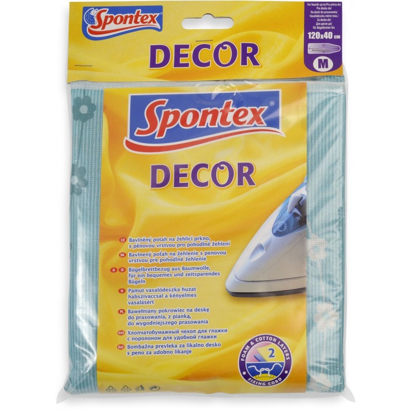 SPONTEX Decor bavlněný potah na žehlicí prkno 135 x 50 cm, 97021072
