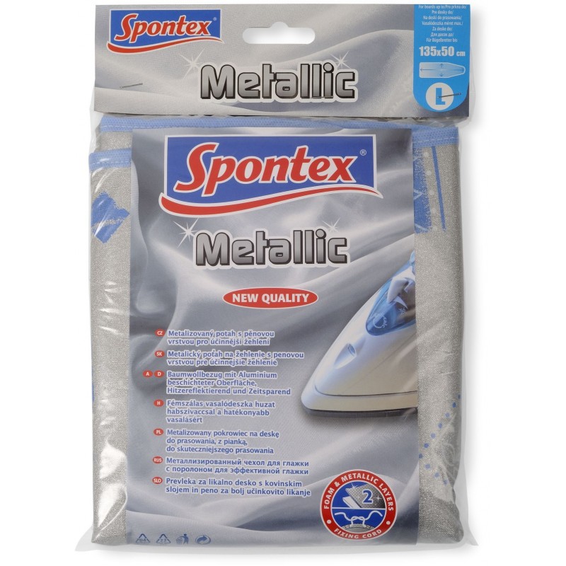 SPONTEX Metallic potah na žehlicí prkno 135 x 50cm SPONTEX Metallic potah na žehlicí prkno 135 x 50cm