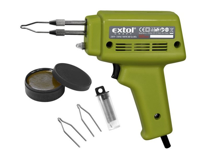 EXTOL CRAFT pistole pájecí transformátorová 100W, se sadou 9921 EXTOL CRAFT pistole pájecí transformátorová 100W, se sadou 9921