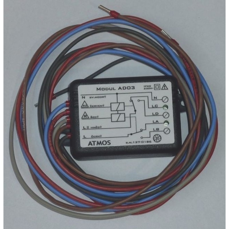 Atmos AD03 modul pro ovládání ventilátoru kotle a čerpadla v kotlovém okruhu (soláru)