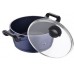 BERGNER Hrnec z litého hliníku 28 x 12 cm, 6,5 L SPARK, modrá BG-6749modr