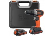 Black & Decker BCD003C2K Příklepová vrtačka (45Nm/18V/2x1,5Ah), kufr