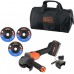 Black & Decker BCG6L8D1S Aku bezuhlíková úhlová bruska (18V/1x2,0Ah), 3x kotouč a taška