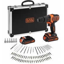 Black & Decker BDCHD18BAFC Aku příklepová vrtačka (40Nm/18V/2x1,5Ah), kufr + příslušenství