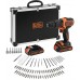 Black & Decker BDCHD18BAFC Aku příklepová vrtačka (40Nm/18V/2x1,5Ah), kufr + příslušenství