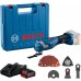 BOSCH GOP 185-LI Akumulátorový Multi-Cutter, 1x GBA 18V 4.0Ah, GAL 18V-20, kufr 06018G2021