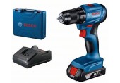 BOSCH GSR 185-LI Akumulátorový vrtací šroubovák, 1x 2 Ah, GAL 18V-20, kufr 06019K3001