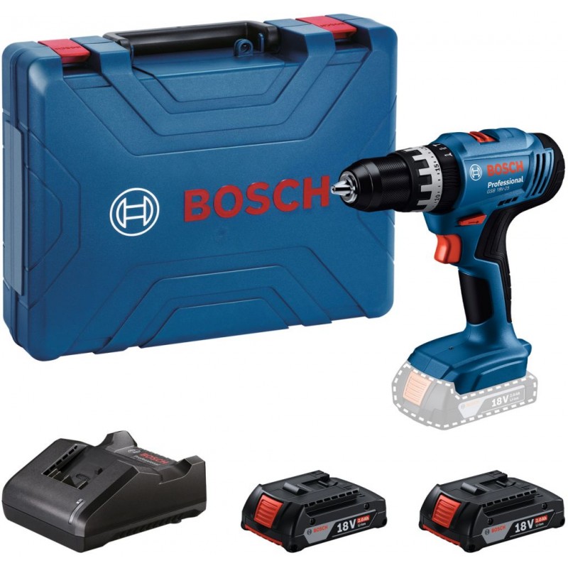 BOSCH GSB 18V-25 PRFESSIONAL Akumulátorové příklepové vrtací šroubováky 06019K9308