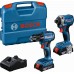 BOSCH GDR 18V-215 + GSR 185-LI (2xGBA 18V 2.0Ah; GAL 18V-20; kufr) 06019N2023