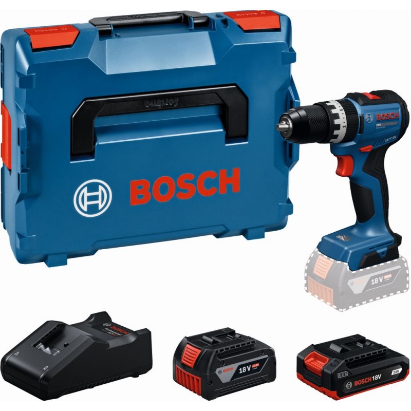 BOSCH GSB18V-52 PROFESSIONAL Aku příklepový vrtací šroubovák,2,0Ah+4,0Ah,L-BOXX 06019S0122 BOSCH GSB18V-52 PROFESSIONAL Aku příklepový vrtací šroubovák,2,0Ah+4,0Ah,L-BOXX 06019S0122