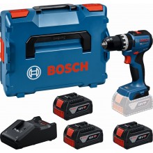 BOSCH GSB18V-52 PROFESSIONAL Aku příklepový vrtací šroubovák, 3x 5,0Ah, L-BOXX 06019S0128