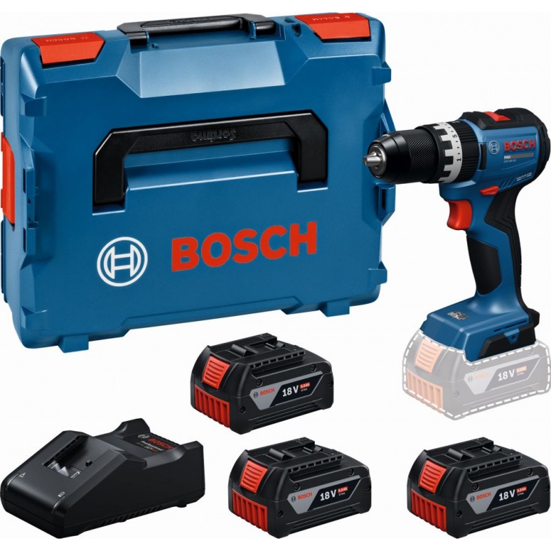 BOSCH GSB18V-52 PROFESSIONAL Aku příklepový vrtací šroubovák, 3x 5,0Ah, L-BOXX 06019S0128 BOSCH GSB18V-52 PROFESSIONAL Aku příklepový vrtací šroubovák, 3x 5,0Ah, L-BOXX 06019S0128