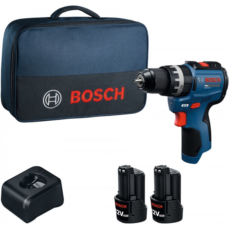 BOSCH GSB12V-31 PROFESSIONAL Aku příklepový šroubovák, 2x 12V/2,0Ah, taška 06019S6102 BOSCH GSB12V-31 PROFESSIONAL Aku příklepový šroubovák, 2x 12V/2,0Ah, taška 06019S6102