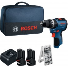 BOSCH GSB12V-31 PROFESSIONAL Aku příklepový šroubovák, 2x 12V/2,0Ah, taška 06019S6103