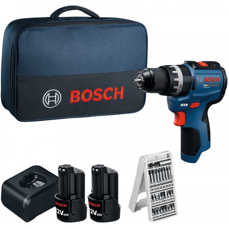 BOSCH GSB12V-31 PROFESSIONAL Aku příklepový šroubovák, 2x 12V/2,0Ah, taška 06019S6103 BOSCH GSB12V-31 PROFESSIONAL Aku příklepový šroubovák, 2x 12V/2,0Ah, taška 06019S6103