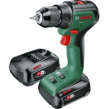 BOSCH UniversalDrill 18V-60 (2x 2,0Ah)+AL18V-20 Akumulátorový šroubovák 06039D7002