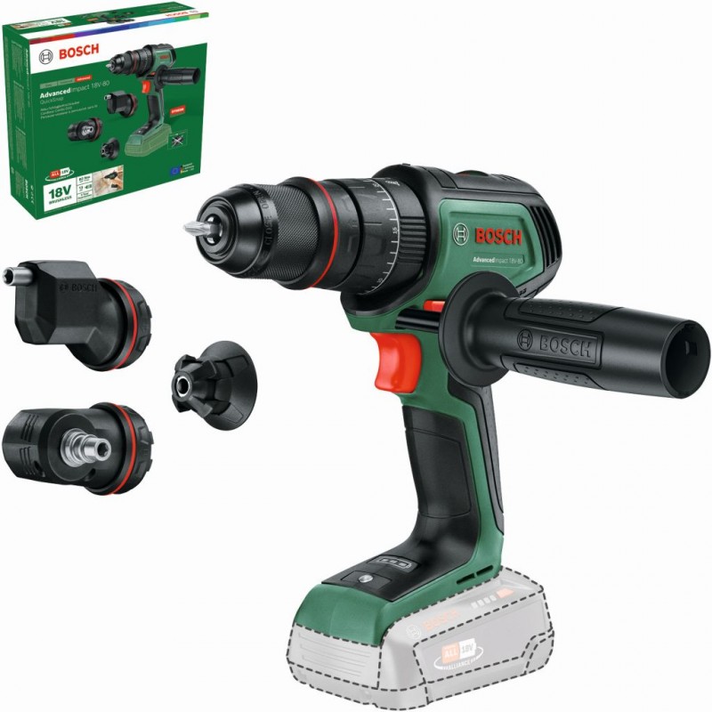 BOSCH AdvancedImpact 18V-80 Akumulátorová příklepová vrtačka 06039E2103 BOSCH AdvancedImpact 18V-80 Akumulátorová příklepová vrtačka 06039E2103