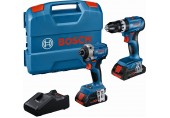 BOSCH PROFESSIONAL Sada 2 ks 18V nářadí: GSB + GDR + 2× 4 + GAL 0615A50069