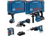 BOSCH GSB+GBH+GWS+GSA+GL+3×5+GAL PROFESSIONAL Sada 5 ks 18V nářadí 0615A5007S