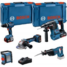 BOSCH GSB+GBH+GWS+GSA+GL+3×5+GAL PROFESSIONAL Sada 5 ks 18V nářadí 0615A5007S