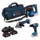 BOSCH GSR + GWS + GBH + 2× GBA 18V 4.0 Ah + GAL 18V-40 18V nářadí 3 ks 0615A50094