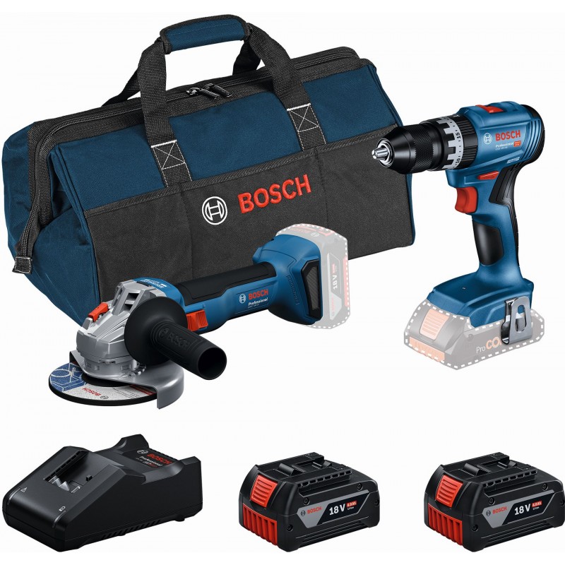 BOSCH PROFESSIONAL GSB 18V-45+GWS 18V-8+(2x GBA 4.0Ah,GAL 18V-40, brašna) 0615V0001Y BOSCH PROFESSIONAL GSB 18V-45+GWS 18V-8+(2x GBA 4.0Ah,GAL 18V-40, brašna) 0615V0001Y