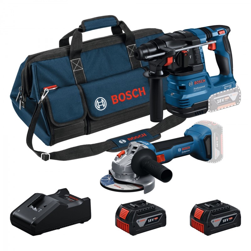 BOSCH GWS + GBH + 2× GBA 18V 4.0Ah + GAL + taška Sada 2 kusů 18V nářadí 0615V0003C