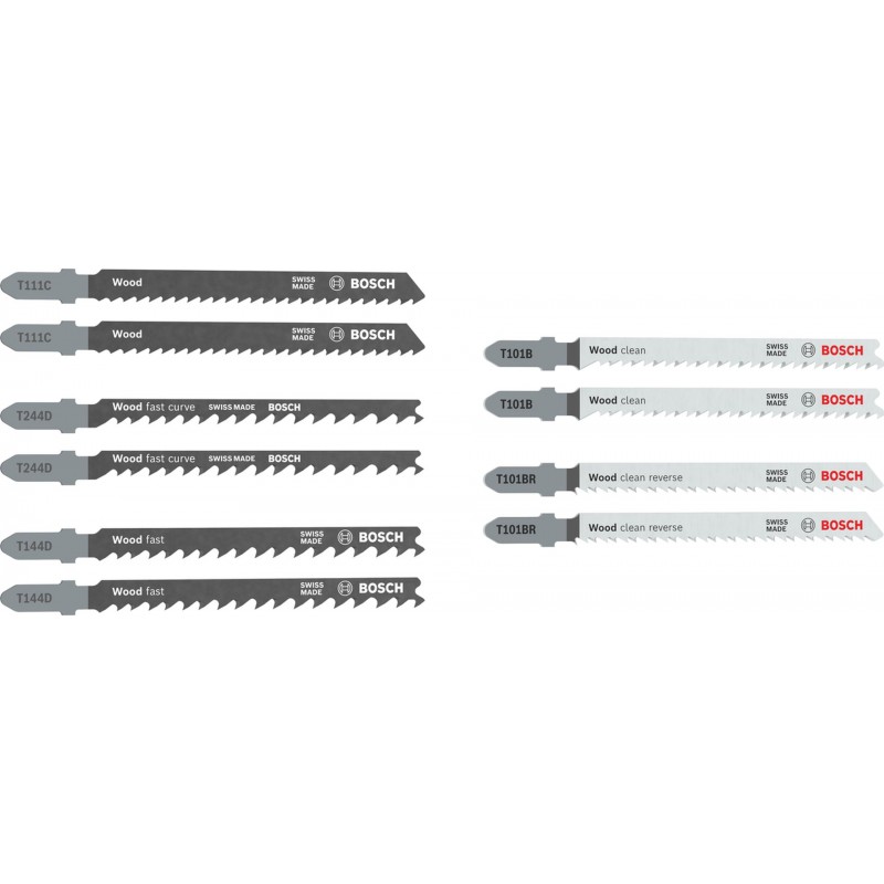 BOSCH Sada pilových plátků pro přímočaré pily 10 ks 2607012069