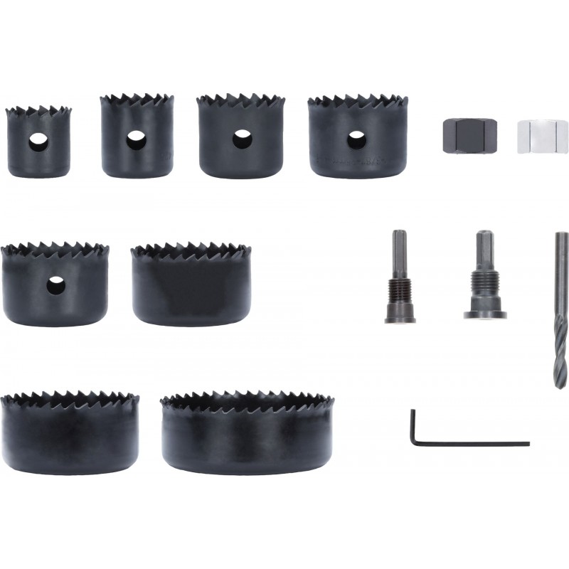 BOSCH Sada děrovek s adaptérem a pilotním vrtákem na dřevo a sádrokarton 2608594504