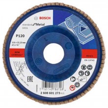 BOSCH Lamelový brusný kotouč X431, Standard for Metal, 115 mm, 22,23 mm, 120 2608601273