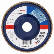 BOSCH Lamelový brusný kotouč X431, Standard for Metal, 125 mm, 22,23 mm, 120 2608601277