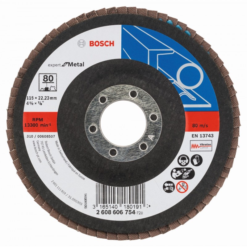 BOSCH Expert for Metal Lamelový brusný kotouč X551, 115x22,23mm, 80, 2608606754 BOSCH Expert for Metal Lamelový brusný kotouč X551, 115x22,23mm, 80, 2608606754