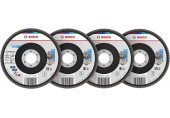 BOSCH Sada lamelových brusných kotoučů X451, 125×22,23 mm,G40; 60; 80; 120, T29 2608626160