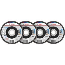 BOSCH Sada lamelových brusných kotoučů X451, 125×22,23 mm,G40; 60; 80; 120, T27 2608626166
