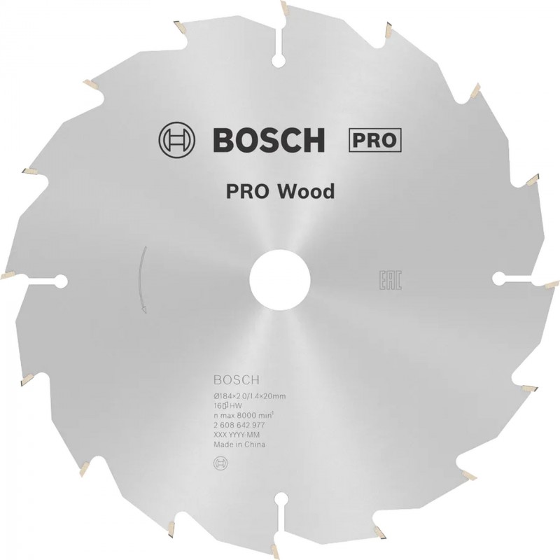 BOSCH Pilový kotouč PRO Wood pro okružní pilu, 184 × 2,6 × 16 mm, T36 2608640818