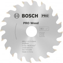 BOSCH Pilový kotouč PRO Wood cordless 85 × 1,1 × 15 mm 2608643071