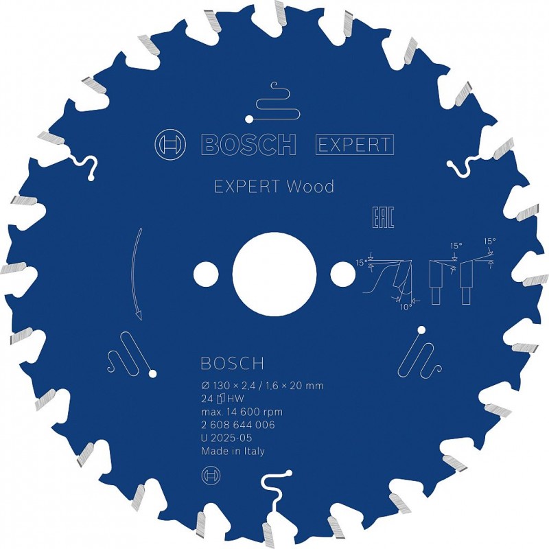 BOSCH Pilový kotouč EXPERT Wood, 165 × 1,8/1,3 × 20 mm, T20 2608644006