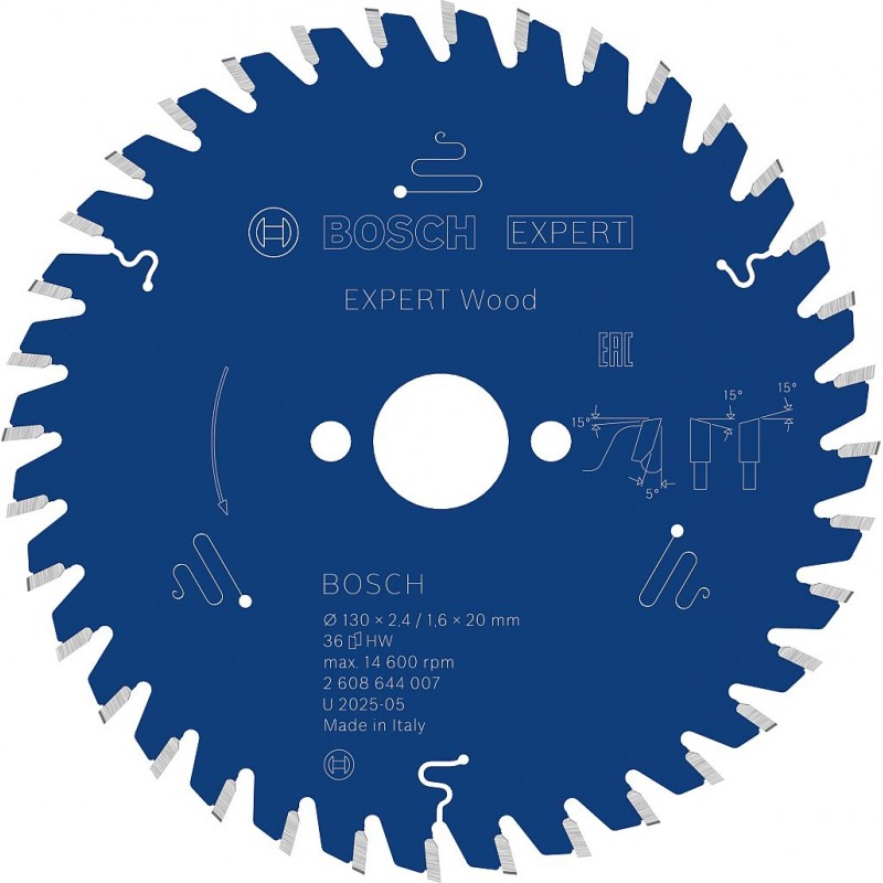 BOSCH Pilový kotouč EXPERT Wood, 130 × 2,4/1,6 × 20 mm, T36 2608644007