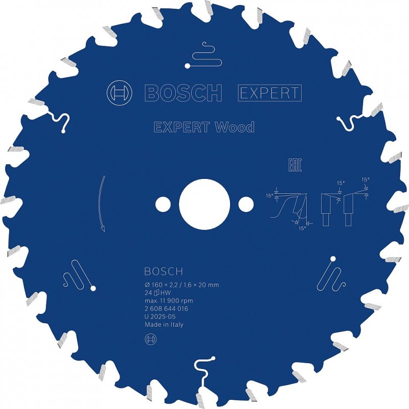BOSCH Pilový kotouč EXPERT Wood, 160 × 2,2/1,6 × 20 mm, T24 2608644016
