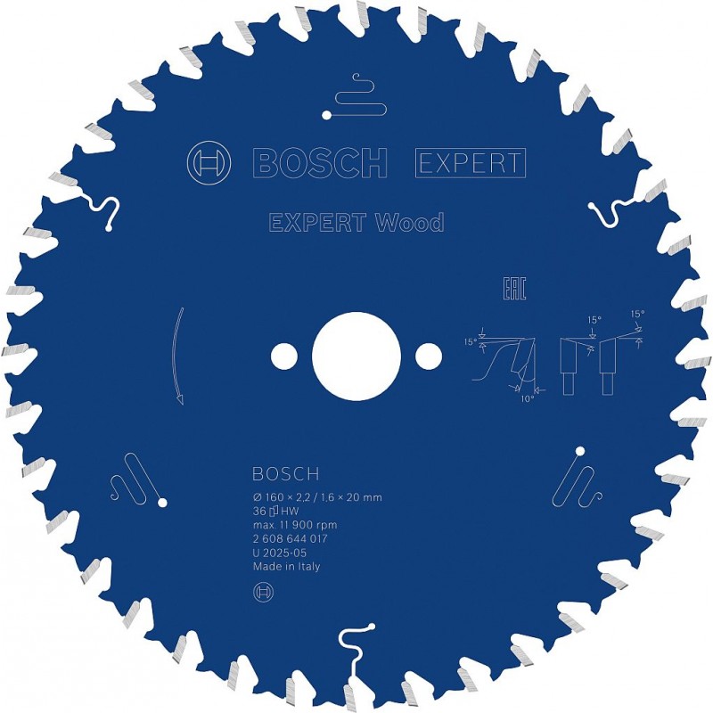 BOSCH Pilový kotouč EXPERT Wood, 160 × 2,2/1,6 × 20 mm, T36 2608644017