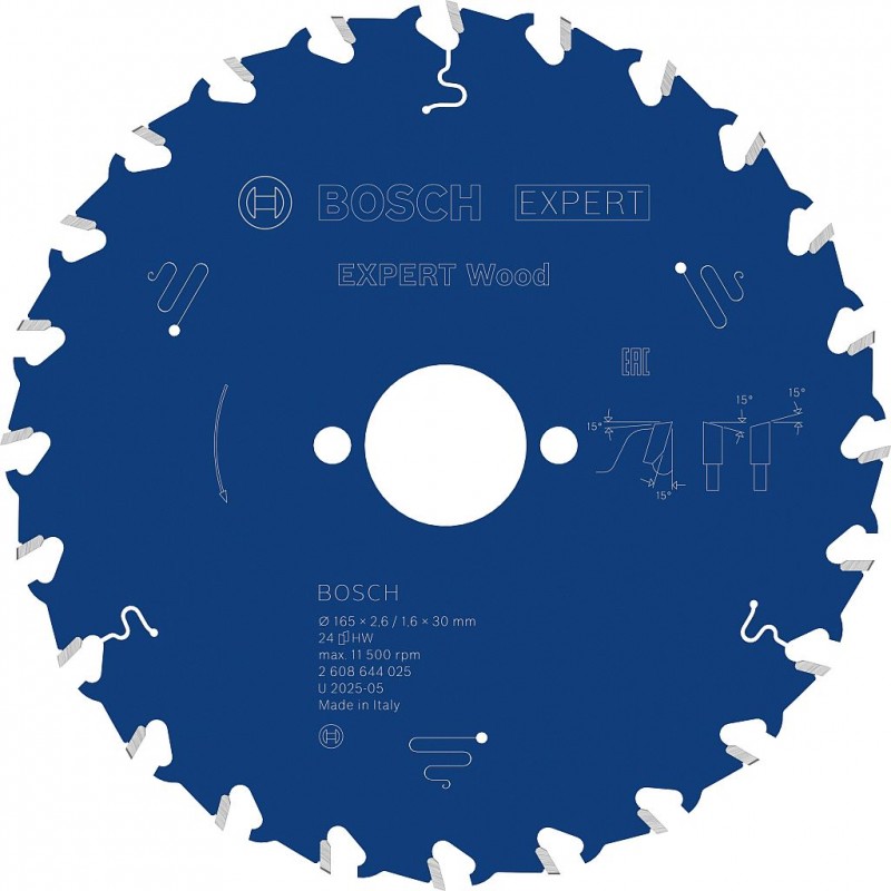 BOSCH Pilový kotouč EXPERT Wood, 165 × 2,6/1,6 × 20 mm, T48 2608644024 BOSCH Pilový kotouč EXPERT Wood, 165 × 2,6/1,6 × 20 mm, T48 2608644024