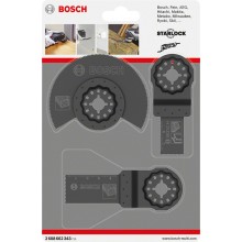 BOSCH StarLock Sada oscilačních nástrojů na dřevo, 3ks, 2608662343