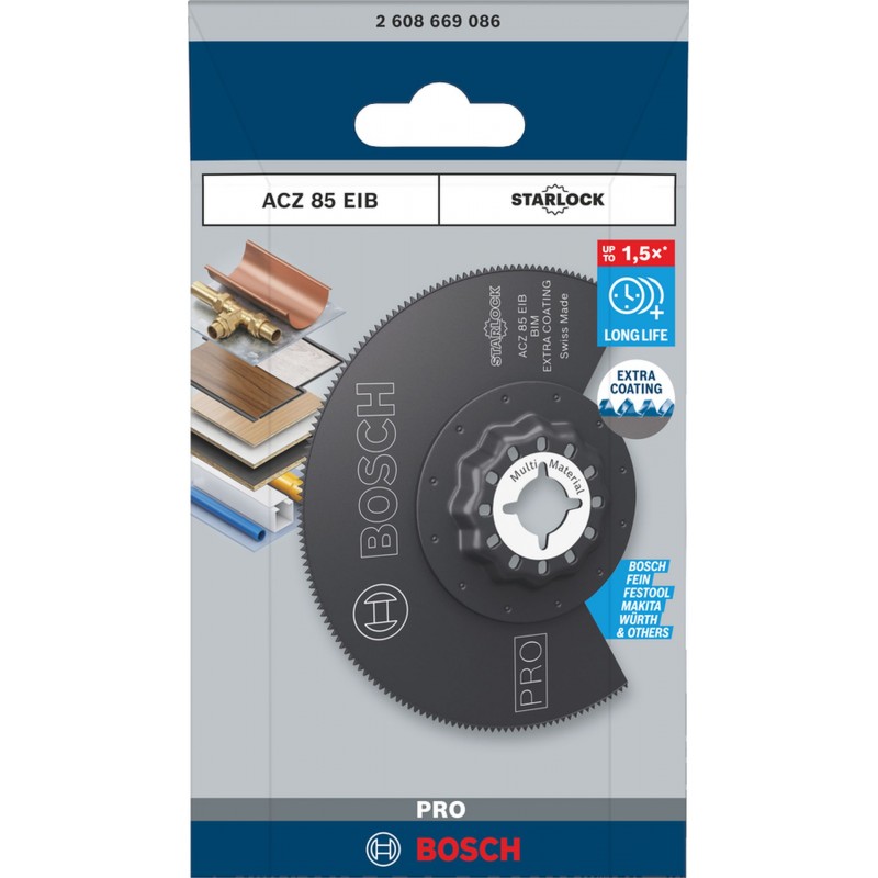 BOSCH Segmentový pilový kotouč PRO ACZ 85 EIB pro multifunkční nářadí, 85 mm 2608669086