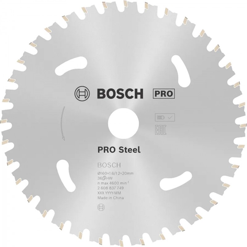 BOSCH Pilový kotouč pro aku pily; Standard for Steel 136x20x1,6/1,2x30T 2608837746