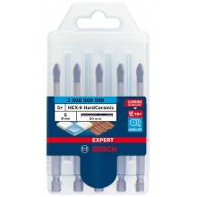 BOSCH Vrtáky do střešních tašek EXPERT HEX-9 HardCeramic 5 mm, 5 ks 2608900598