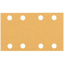 BOSCH Brusné papíry EXPERT C470 s 8 otvory pro vibrační brusky 80 × 133 mm, P100, 10 ks 2608900880