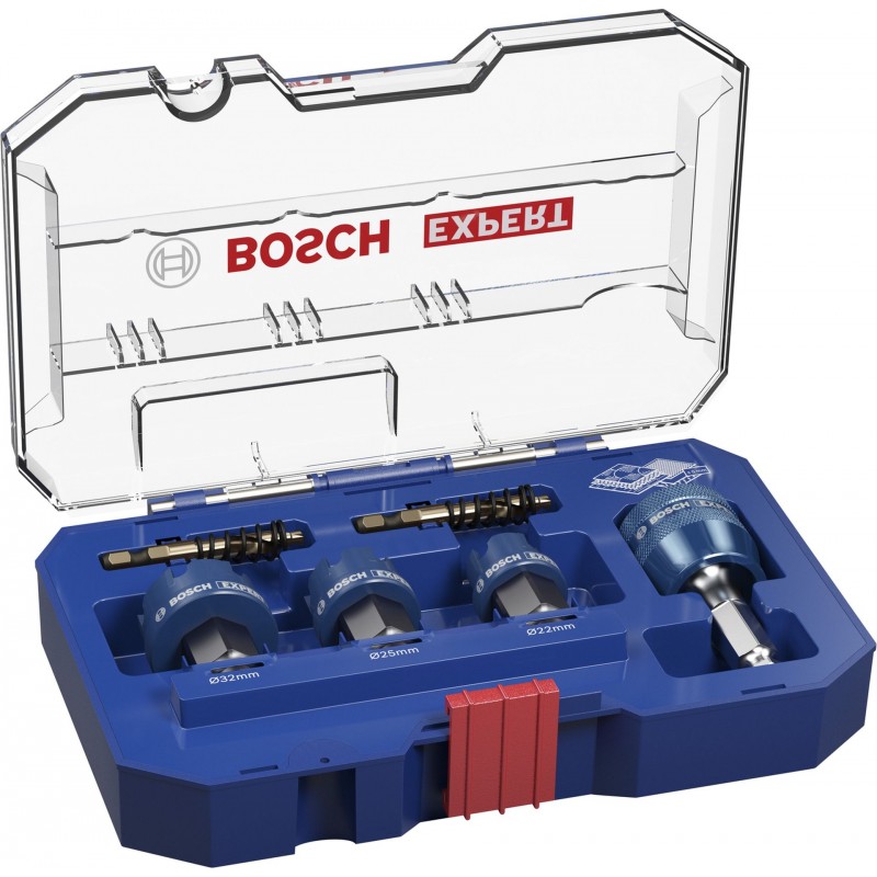 BOSCH Sada děrovek EXPERT Sheet Metal Power Change Plus, 22; 25; 32 × 5 mm, 6 ks 260890196 BOSCH Sada děrovek EXPERT Sheet Metal Power Change Plus, 22; 25; 32 × 5 mm, 6 ks 260890196